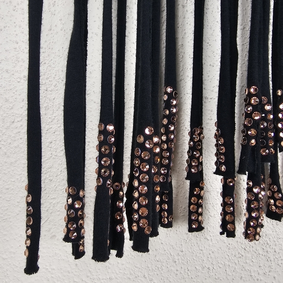 Collina Strada homecoming fringe embellished butterfly black & pink t-shirt - Picture 13 of 15